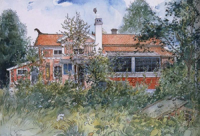 Carl Larsson Cottages oil painting image